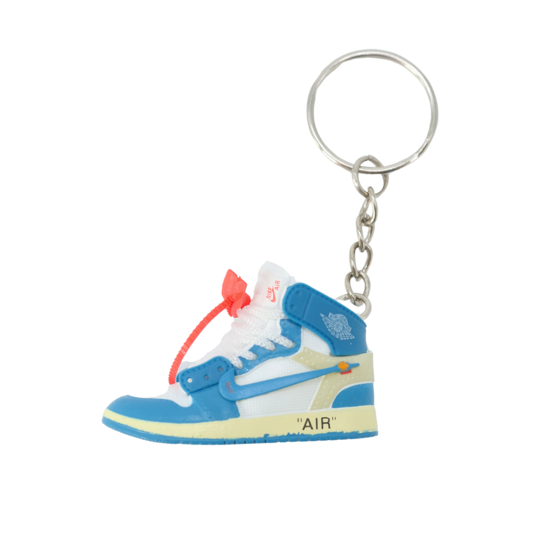 Sneaker keychain - Nike Air Jordan 1 High x Off-White University Blue