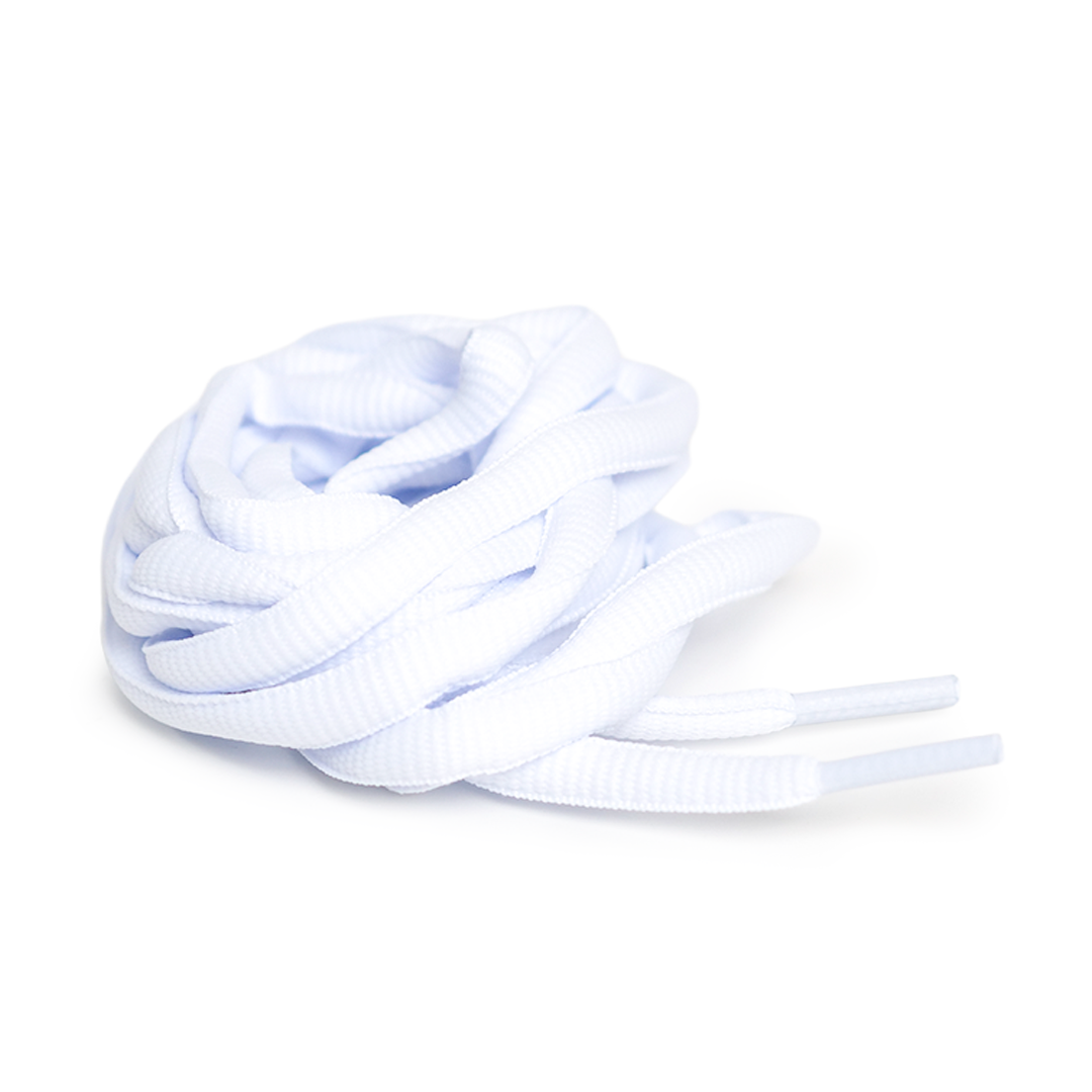 SB Dunk - White - Hvide ovale snørebånd