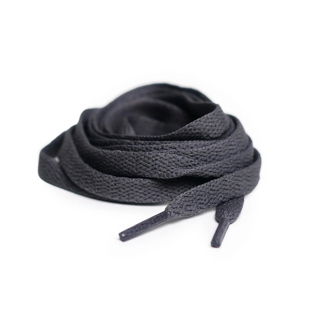 Dark gray - gray flat laces