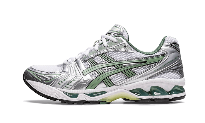 Asics Gel-Kayano 14 White Pure Silver Slate Gray Sage