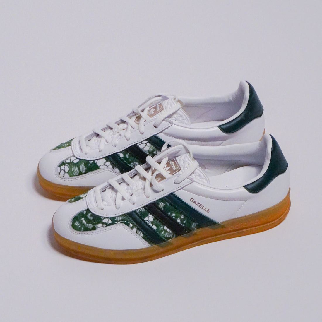 Green Blonde - Adidas Gazelle Custom Sneakers
