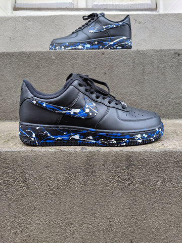 Splatter Custom Sneakers - Black AF1