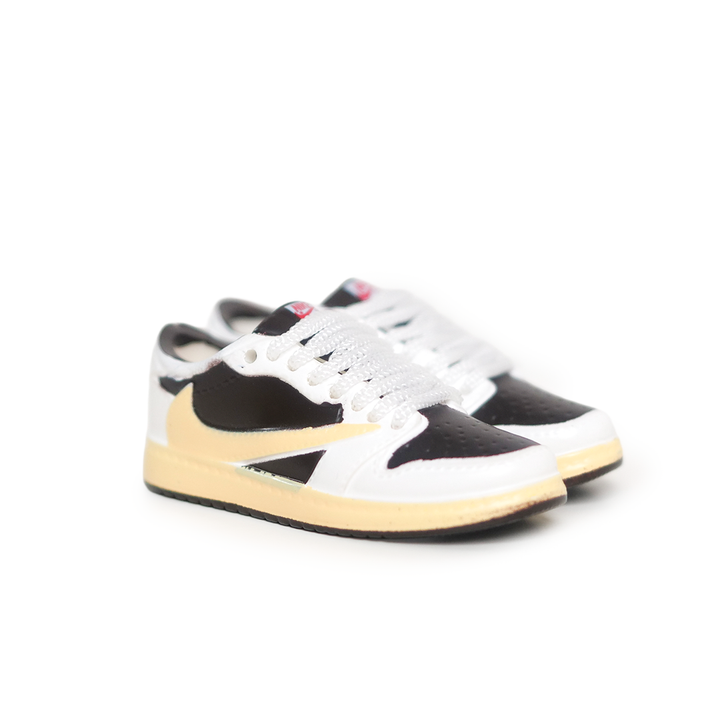 Miniature Sneakers - Nike Air Jordan 1 Retro Low Travis Scott Reverse Mocha - White laced