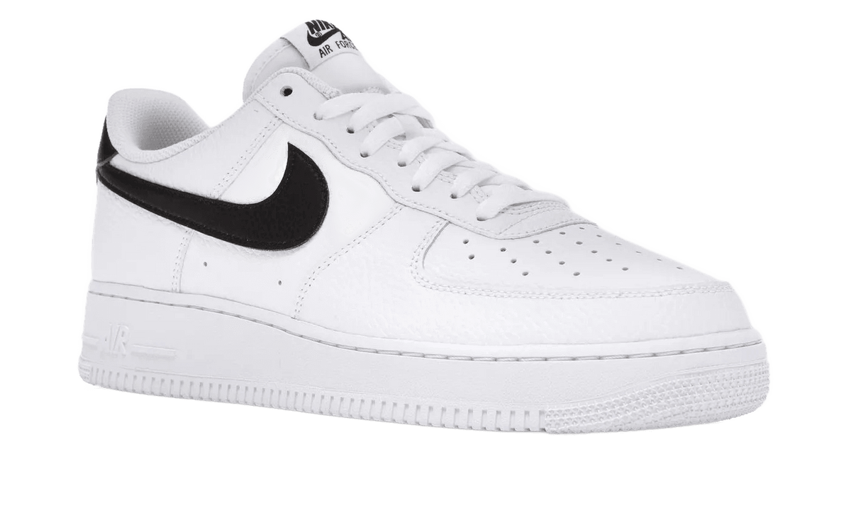 Nike Air Force 1 Low \&07 White Black Pebbled Leather - CT2302-100
