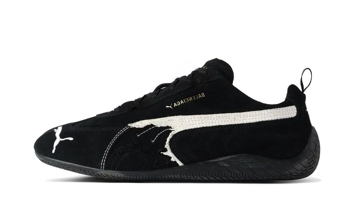 Balenciaga x Puma Speedcat Suede Distressed Black White - 847146 WSDSD 1090