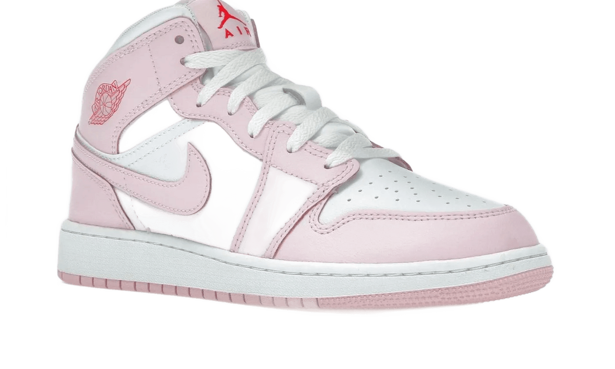 Nike Air Jordan 1 Mid Pink Foam Fire Red - DQ8423-608