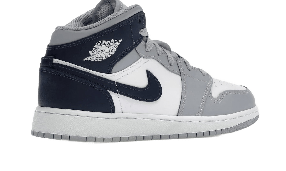 Nike Air Jordan 1 Mid Wolf Grey Midnight Navy - DQ8423-104