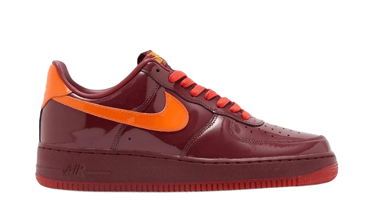 Nike Air Force 1 Low Patent Leather Dark Team Red Safety Orange - IO4489-601