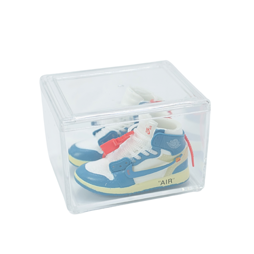 Miniature sneakers - Nike Air Jordan 1 Off-White University Blue