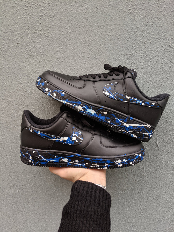 Splatter Custom Sneakers - Black AF1