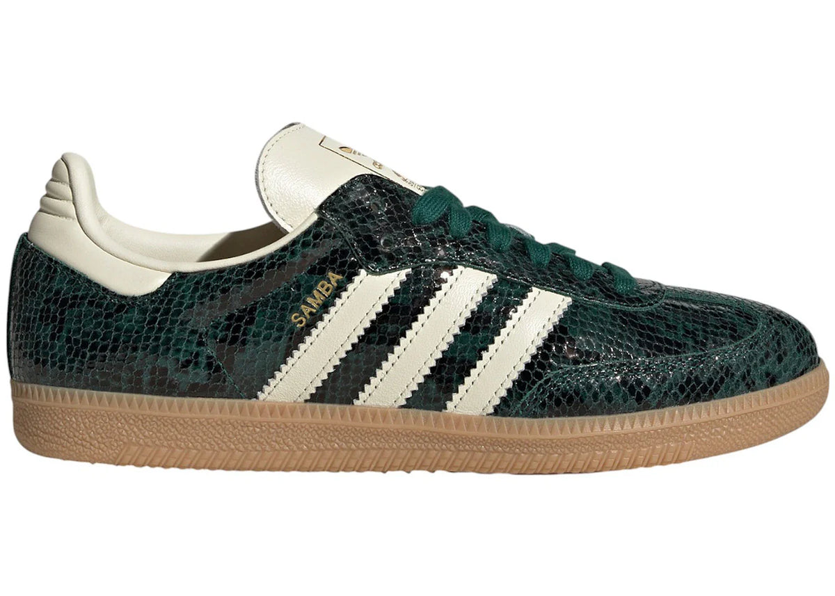 Adidas Samba OG Black Cream White Collegiate Green - JR8848