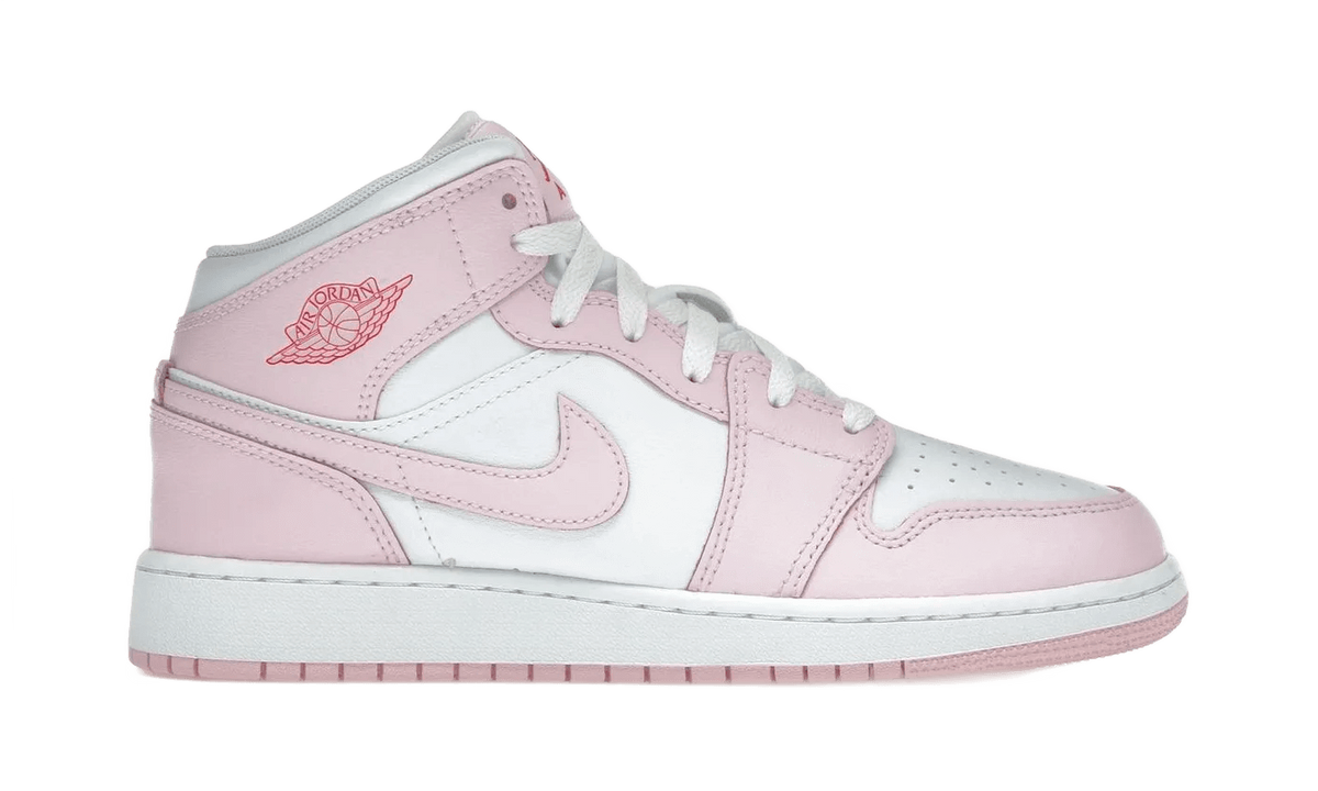 Nike Air Jordan 1 Mid Pink Foam Fire Red - DQ8423-608