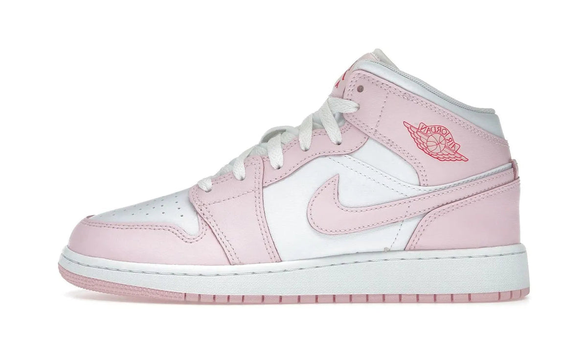 Nike Air Jordan 1 Mid Pink Foam Fire Red - DQ8423-608