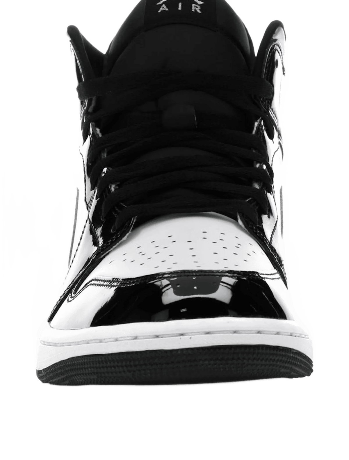 Nike Air Jordan 1 Mid SE Patent Black White Metallic Silver Metallic Gold - HV0789-010
