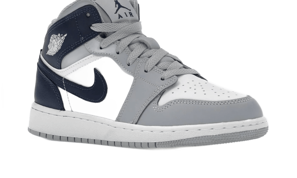 Nike Air Jordan 1 Mid Wolf Grey Midnight Navy - DQ8423-104