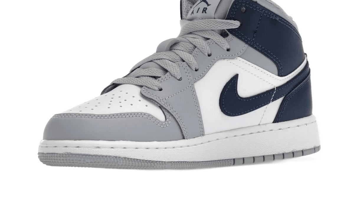Nike Air Jordan 1 Mid Wolf Grey Midnight Navy - DQ8423-104